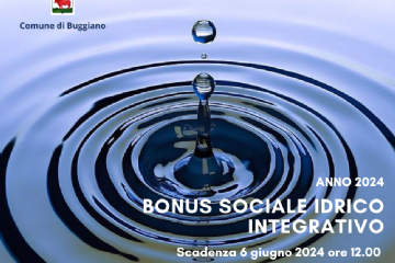 Bando Bonus Idrico - Scadenza 6 giugno 2024 ore 12.00
