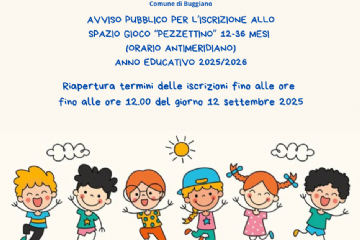 Riapertura delle Iscrizioni allo Spazio Gioco Pezzettino (12-36 mesi)